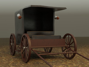 horse cart Modelo 3D