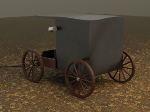 horse cart Modelo 3D