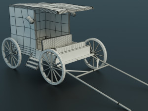 horse cart Modelo 3D