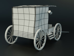 horse cart Modelo 3D