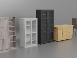 5 cabinet models Modèle 3D
