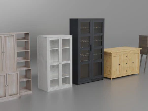 5 cabinet models 3D Model