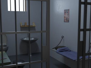 prison cell 3D 模型