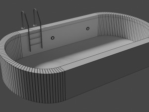 simple swimming pool Model 3D