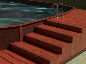 wooden swimming pool Model 3D