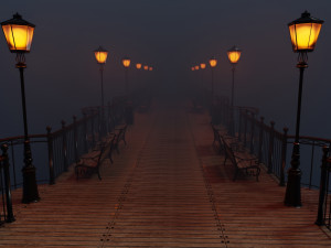 landing stage pier Modello 3D