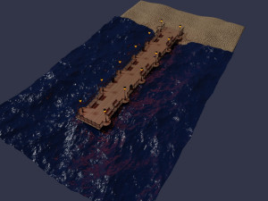landing stage pier 3D-Modell