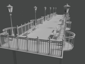 landing stage pier 3D-Modell