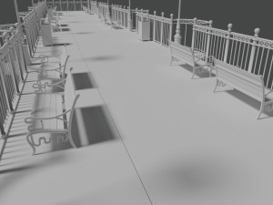 landing stage pier 3D-Modell