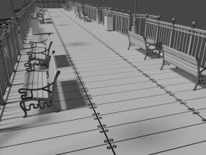 landing stage pier 3D-Modell