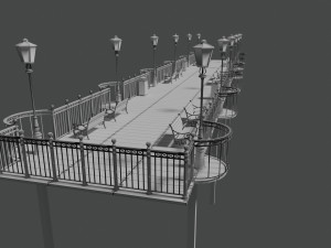 landing stage pier 3D-Modell