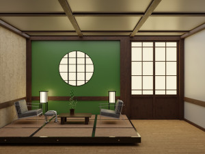 japanese living room interior 3D Model