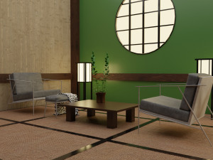 japanese living room interior 3D Модель