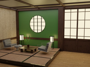 japanese living room interior 3D Модель