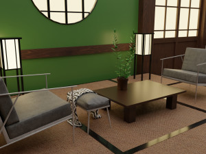 japanese living room interior 3D Модель