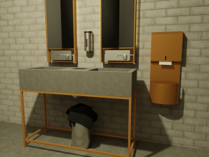 cafe bathroom 3Dモデル