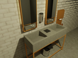 cafe bathroom 3Dモデル