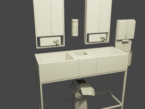 cafe bathroom 3Dモデル