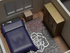 house plan with interiors 3D Model