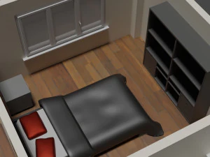 house plan with interiors 3D Model