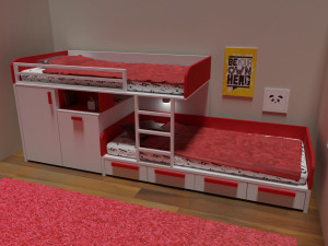 house plan with interiors 3Dモデル
