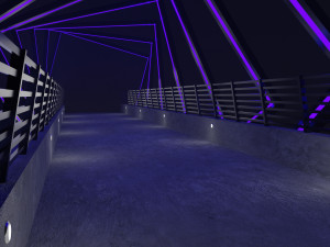 bridge with lighting 3D Model