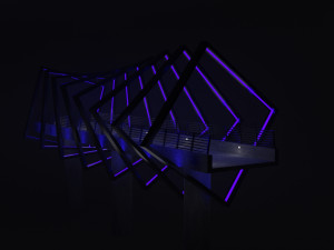 bridge with lighting 3D Model