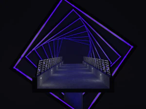 bridge with lighting 3D Model