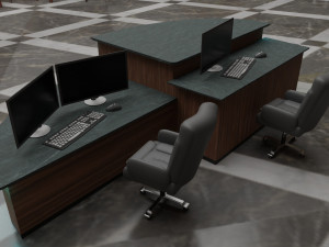 public library interior 3D 모델