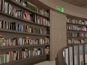 public library interior 3D 모델