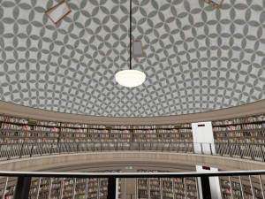 public library interior 3D 모델