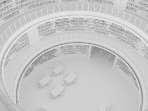 public library interior 3D 모델