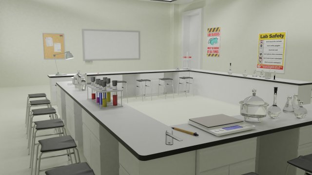 laboratory and lab equipments Modelo 3D .c4d .max .obj .3ds .fbx .stl .blend 