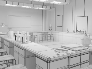 laboratory and lab equipments Modelo 3D