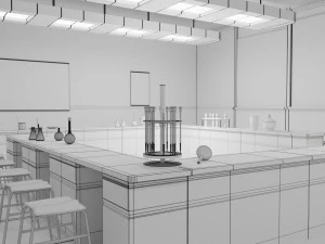 laboratory and lab equipments 3D Model