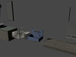 4 sinks 3D Model