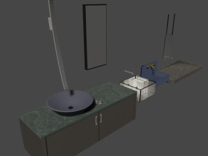 4 sinks 3Dモデル