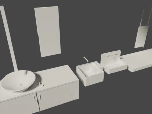 4 sinks 3D Model