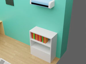 sala de baixo poli Modelo 3D