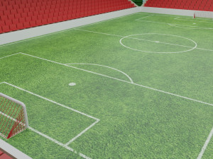 low-poly football stadium Modelo 3D