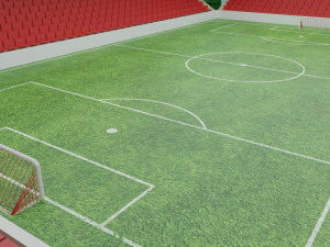 low-poly football stadium 3D Model