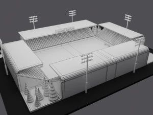 low-poly football stadium 3D Model