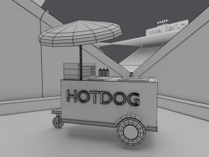 low-poly football stadium 3D Model
