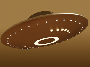 mars scene and ufo Model 3D