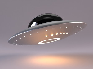 mars scene and ufo Model 3D