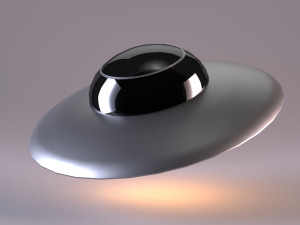 mars scene and ufo Model 3D