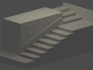 interior stairs scene 3D 模型