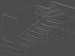 interior stairs scene 3D 模型
