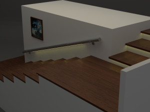 interior stairs scene 3D 模型