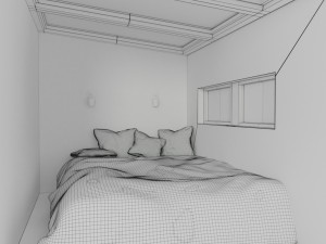hidden bedroom in nature 3D 모델